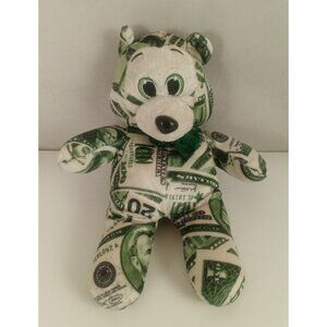 Rinco American Dollar Bear Plush USA Money Stuffed Toy 9"